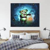 Zombie Panda Halloween Forest Leinwanddruck (Insitu (Schlafzimmer))