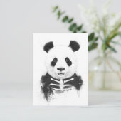 Zombie Panda Postkarte (Stehend Vorderseite)