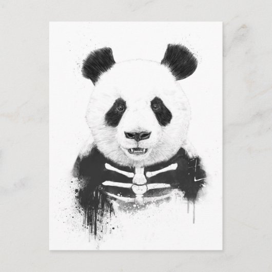 Zombie Panda Postkarte (Vorderseite)