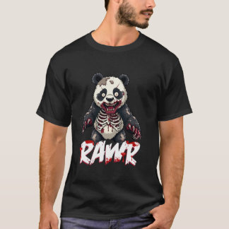 Zombie-Panda, unheimlicher, dystopischer, untoter  T-Shirt