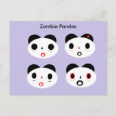 Zombie Pandas Postkarte (Vorderseite)