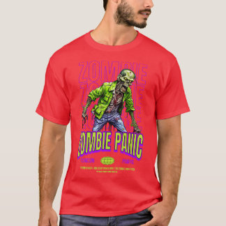 Zombie Panik Aussterben Pandemie Halloween T-Shirt