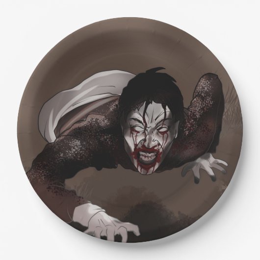 Zombie Pappteller (Vorderseite)