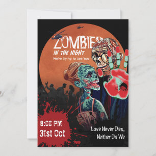 Zombie-Pärchen-Apokalypse-Horror-Halloween-Einladu Einladung