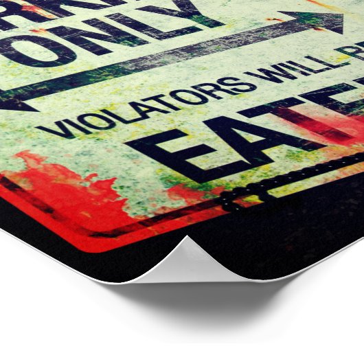 Zombie Parking Poster (Ecke)