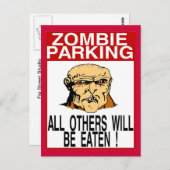 Zombie Parking Postkarte (Vorne/Hinten)