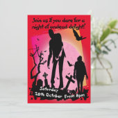 Zombie Party Apokalypse dystopische Veranstaltung Einladung (Stehend Vorderseite)