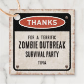 Zombie-Party Danke Geschenkanhänger (Vorderseite)