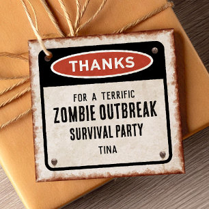 Zombie-Party Danke Geschenkanhänger