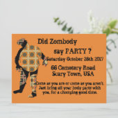 Zombie Party Einladung (Stehend Vorderseite)
