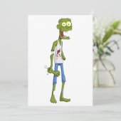 Zombie-Party Einladung - Halloween-Karte (Stehend Vorderseite)