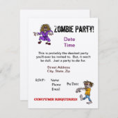 Zombie Party    EinladungAnpassen Sie es! Einladung (Vorne/Hinten)
