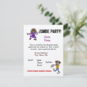Zombie Party    EinladungAnpassen Sie es! Einladung (Stehend Vorderseite)