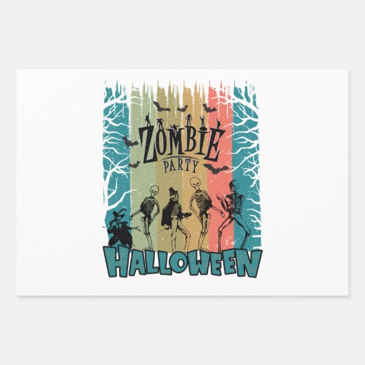 Zombie-Party, Halloween Geschenkpapier Set (Vorderseite 2)