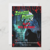 ZOMBIE PARTY Halloween-Party Einladungen (Vorderseite)