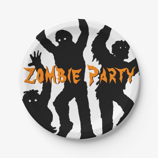 Zombie Party Halloween-Party Pappteller (Vorderseite)