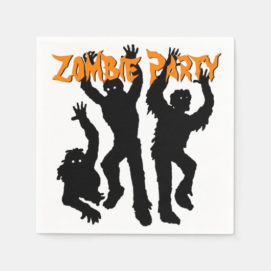 Zombie Party Halloween-Party Serviette (Vorderseite)