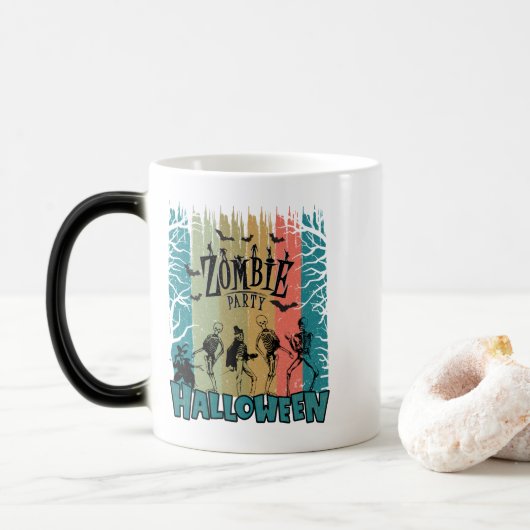 Zombie-Party, Halloween Verwandlungstasse (Mit Donut)