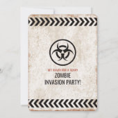 Zombie-Party mit Grunge-Text Einladung (Rückseite)