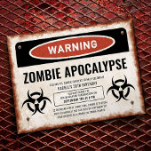 Zombie-Party mit Warnzeichen einladen Einladung