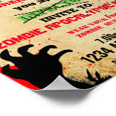 Zombie-Party Poster (Ecke)
