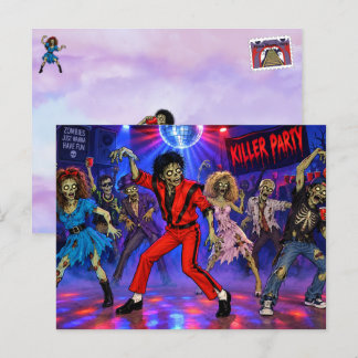 Zombie-Party-Postkarte Feiertagspostkarte