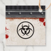 Zombie-Party rostig Geschenkanhänger (Rückseite)