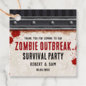 Zombie-Party rostig Geschenkanhänger (Vorderseite)
