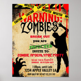 Zombie-Party-Themenevent Poster