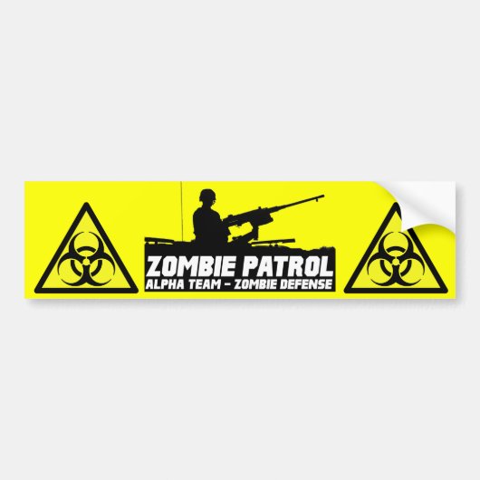 Zombie-Patrouille - Alphateam-Autoaufkleber Autoaufkleber (Vorne)