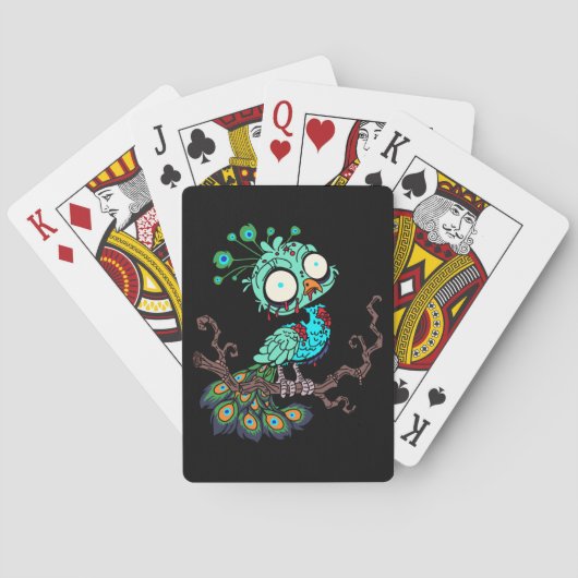 Zombie Pfau Spielkarten (Rückseite)