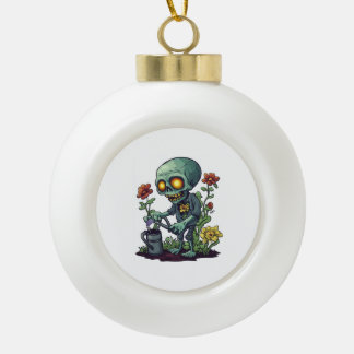 Zombie-Pflanzen-Elternteil Keramik Kugel-Ornament