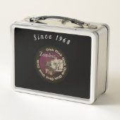 Zombie Pig Kopf Fleisch - seit 1968 Metall Lunch Box (Rückseite)