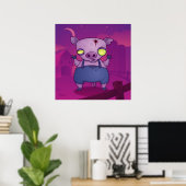 Zombie Pig Poster (Heimbüro)