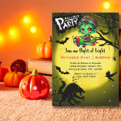 Zombie Pilot Flying Airplane Fun Halloween-Party Einladung