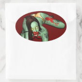 Zombie Pin-Up Aufkleber (Tasche)