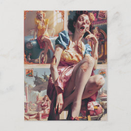 Zombie Pin-Up I Postkarte