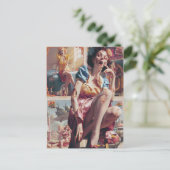 Zombie Pin-Up I Postkarte (Stehend Vorderseite)