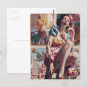 Zombie Pin-Up I Postkarte (Vorne/Hinten)