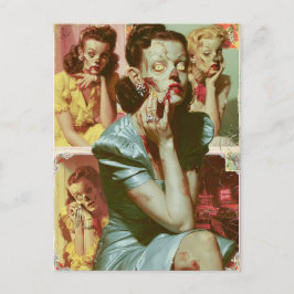 Zombie Pin-Up IV Postkarte