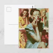 Zombie Pin-Up IV Postkarte (Vorne/Hinten)