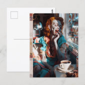 Zombie Pin-Up V Postkarte (Vorne/Hinten)