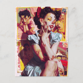 Zombie Pin-Up VII Postkarte