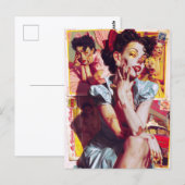 Zombie Pin-Up VII Postkarte (Vorne/Hinten)