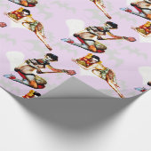 Zombie Pin-Ups Geschenkpapier (Ecke)
