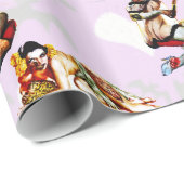 Zombie Pin-Ups Geschenkpapier (Rolleneckpunkt)