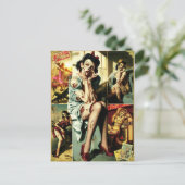 Zombie Pin-Up's II Postkarte (Stehend Vorderseite)