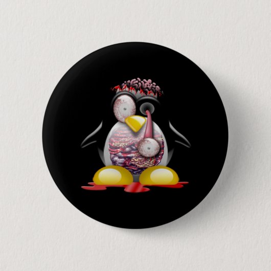 Zombie-Pinguin Button (Vorderseite)
