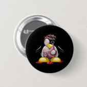 Zombie-Pinguin Button (Vorne & Hinten)