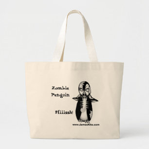 Zombie-Pinguin: Ffiiissh! Jumbo Stoffbeutel